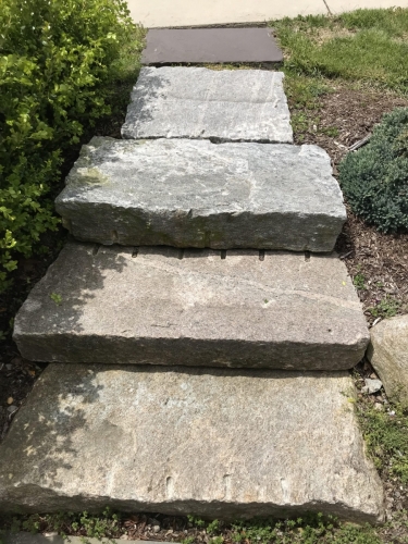 Cut granite steps