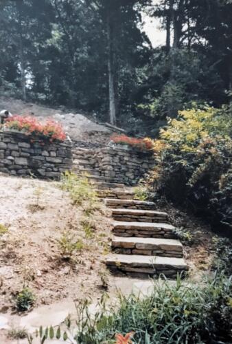 Fieldstone Steps and Retaining Wall