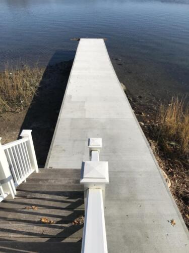 Rebuilt Stone Dock with Concrete Slab
