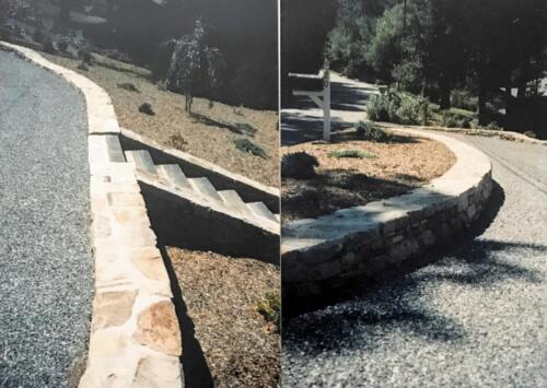 Fieldstone Retaining and Sitting Wall and Steps