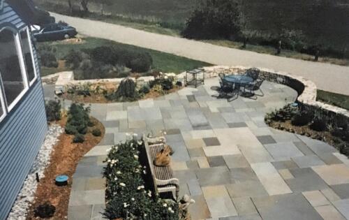 Bluestone Patio and Fieldstone Sitting Wall