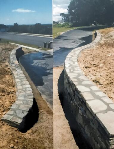 Fieldstone Retaining and Sitting Wall