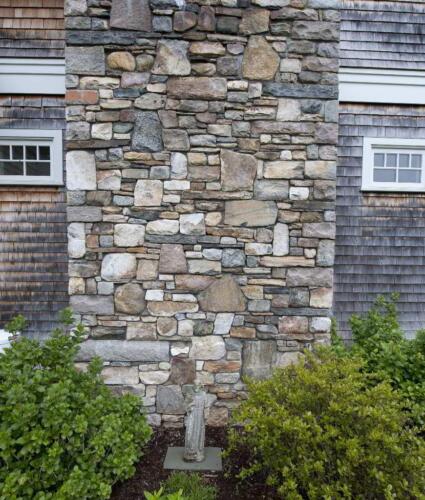 Fieldstone and Granite Chimney