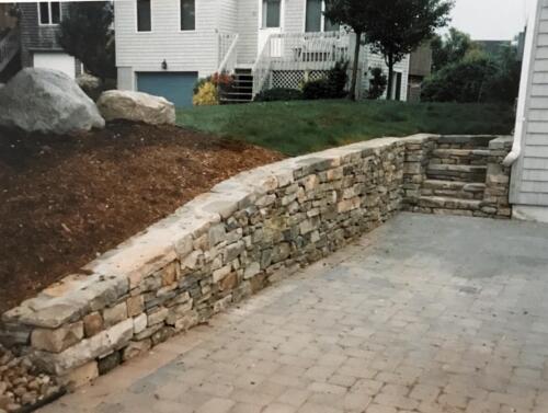 Fieldstone Retaining Wall and Steps / Stairs