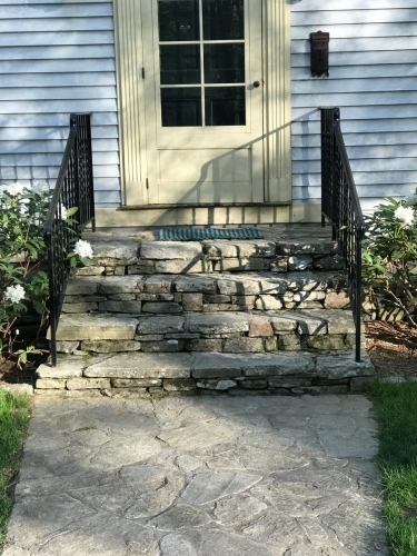 fieldstone steps and walkway