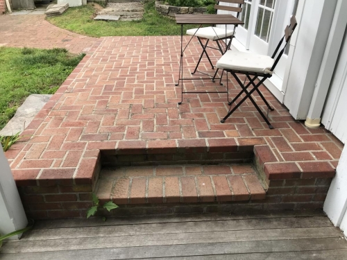 Brick patio and steps
