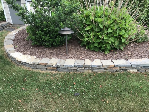 Field stone planter