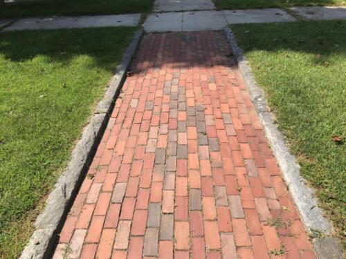 Brick Walkway with Granite Edging