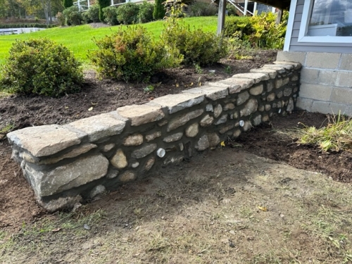 Retaining wall rebuild