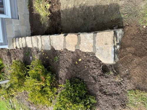 Retaining wall rebuild