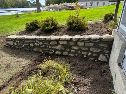 Retaining wall rebuild