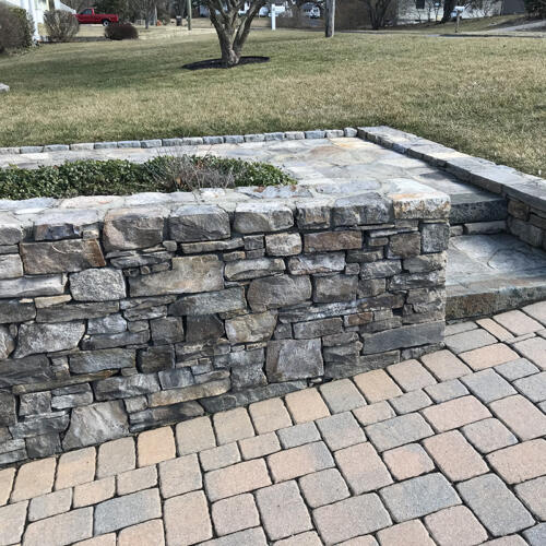 Fieldstone Retaining Wall and Walkway
