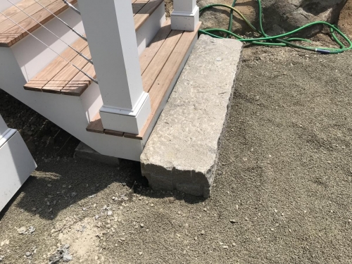 Antique granite steps