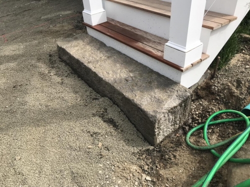 Antique granite steps