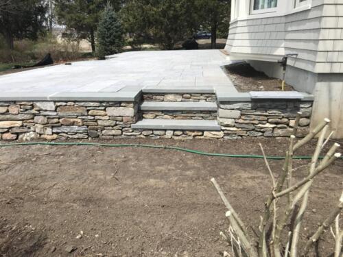 Fieldstone and Bluestone Steps