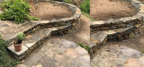 Fieldstone planter