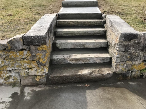 rebuilt granite steps